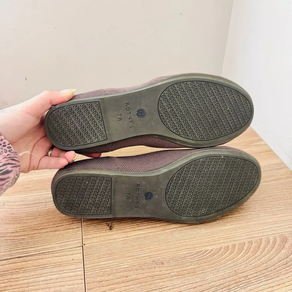 Rothy’s The Flat Mauve Knit Slip On Flats Women’s Size 7.5